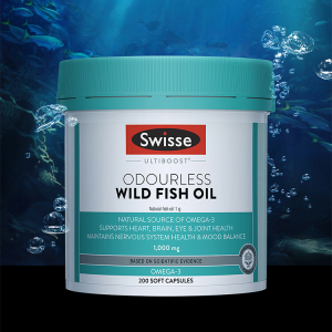 Swisse Wild Fish Oil Omega 3 Supplements for Women and Men